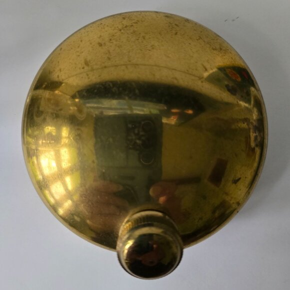 Vintage Glass Cocktail Shaker With Gold-Tone Lid & Retro Pattern Design - Picture 9 of 16